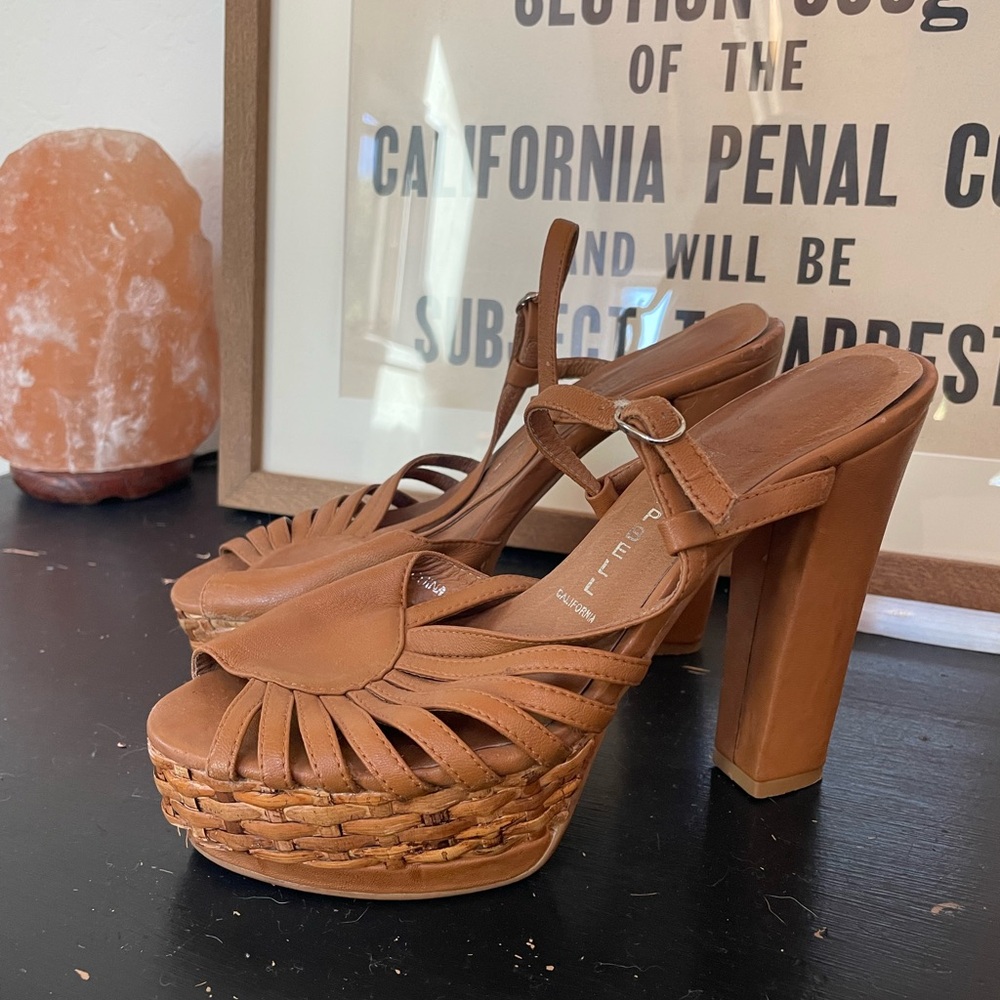 Jeffrey Campbell Tan Platform Sandals